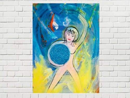 Kiddy Citny die welt im arm, Acryl, auf Leinwand, 80 x 60 cm Art Shop24